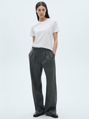 Mango White Short-Sleeve Cotton Tee NWT SMALL